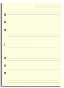 Filofax A5 linkovaný papír, krémový, 25 listů