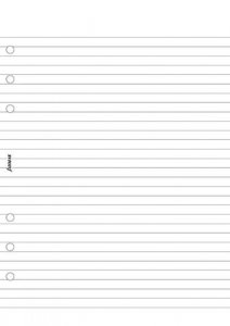 Filofax A5 Poznámkový blok linkovaný, bílý