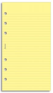 Filofax linkovaný papír žlutý 30 listů - Osobní