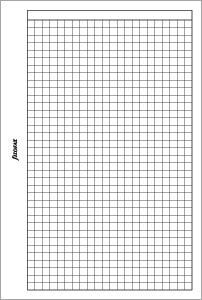 Filofax papír čtverečkovaný bílý, 20 listů - kapesní