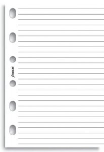 Filofax papír linkovaný bílý, 100 listů - kapesní