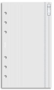 Filofax průhledná obálka se zipem - Osobní