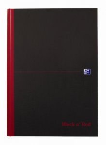 Oxford Black & Red A4 čtverečkovaný zápisník